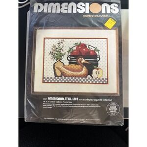 Dimensions Cross Stitch American Still Life 3527 Charles Wysocki 1982 Duck Apple